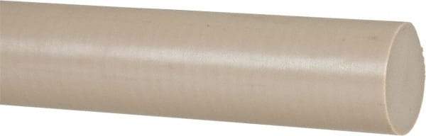 Made in USA - 1' Long, 2" Diam, PEEK Plastic Rod - Thermoplastic - Apex Tool & Supply