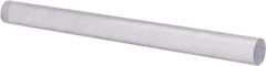 Made in USA - 4' Long, 1-1/2" Diam, Polycarbonate Plastic Rod - Clear - Apex Tool & Supply