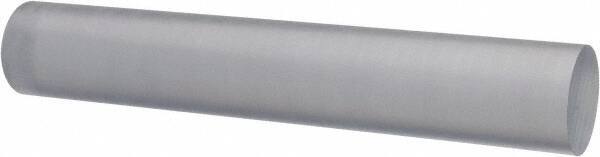Made in USA - 1' Long, 2" Diam, Polycarbonate Plastic Rod - Clear - Apex Tool & Supply