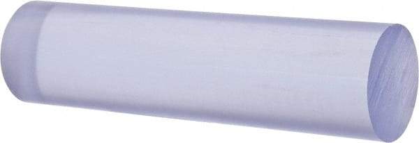 Made in USA - 1' Long, 4" Diam, Polycarbonate Plastic Rod - Clear - Apex Tool & Supply