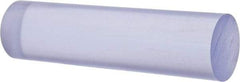 Made in USA - 4' Long, 3" Diam, Polycarbonate Plastic Rod - Clear - Apex Tool & Supply