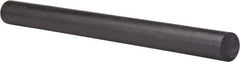 Made in USA - 4' Long, 1-1/2" Diam, Polycarbonate Plastic Rod - Black - Apex Tool & Supply