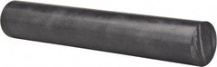 Made in USA - 4' Long, 2" Diam, Polycarbonate Plastic Rod - Black - Apex Tool & Supply