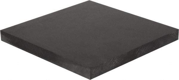 Made in USA - 1" Thick x 12" Wide x 1' Long, Polycarbonate Sheet - Black - Apex Tool & Supply