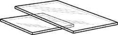 Made in USA - 12mm Thick x 48" Wide x 4' Long, Acrylic Sheet - Clear, Static Dissipative Grade - Apex Tool & Supply