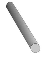 Made in USA - 2' Long, 2-1/4" Diam, Acetal (PTFE-Filled) Plastic Rod - Brown - Apex Tool & Supply