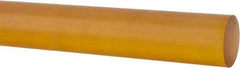 Made in USA - 4' Long, 1/2" Diam, Polyetherimide (PEI) Plastic Rod - Natural (Color) - Apex Tool & Supply