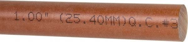 Made in USA - 4' Long, 1" Diam, Polyetherimide (PEI) Plastic Rod - Natural (Color) - Apex Tool & Supply
