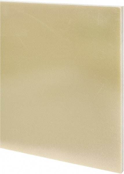 Made in USA - 1/2" Thick x 12" Wide x 1' Long, Epoxyglass Laminate (G10/F4) Sheet - Mustard Yellow, ±0.036 Tolerance - Apex Tool & Supply