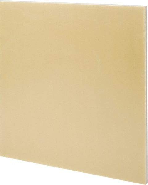 Made in USA - 3/8" Thick x 24" Wide x 3' Long, Epoxyglass Laminate (G10/F4) Sheet - Mustard Yellow, ±0.030 Tolerance - Apex Tool & Supply
