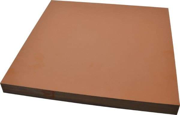 Made in USA - 1" Thick x 12" Wide x 1' Long, Paper-Base Phenolic Laminate (XX) Sheet - Tan - Apex Tool & Supply
