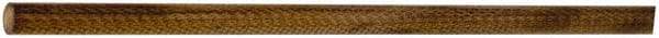 Made in USA - 4' Long, 9/16" Diam, Canvas Phenolic Laminate (C/CE) Plastic Rod - Tan-Brown - Apex Tool & Supply