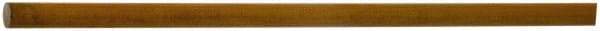 Made in USA - 3' Long, 5/8" Diam, Polyurethane Plastic Rod - 60A Hardness, Black - Apex Tool & Supply