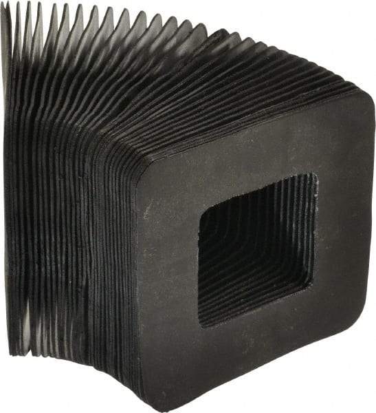 Made in USA - 0.02 Inch Thick, Polyester Square Flexible Bellows - 2 x 2 Inch Inside Square - Apex Tool & Supply