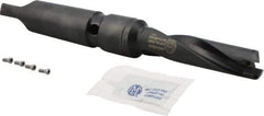 Allied Machine and Engineering - Series 0.5, 11/16" Max Diam, 3MT Taper Shank, Helical Flute Spade Drill - 2-1/2" Max Depth, 3-43/64" Body Length, 7-3/16" OAL, Standard Length, Through Coolant - Apex Tool & Supply