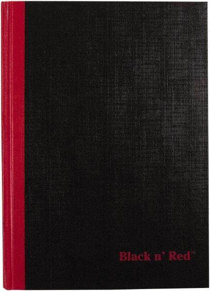 Black n Red - 96 Sheet, 5-1/2 x 8-1/2", Legal (Style) Case Bound Notebook - Black - Apex Tool & Supply