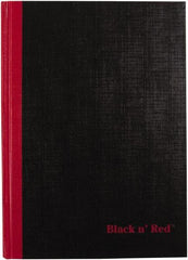 Black n Red - 96 Sheet, 5-1/2 x 8-1/2", Legal (Style) Case Bound Notebook - Black - Apex Tool & Supply