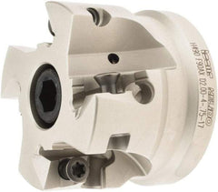 Iscar - 4 Inserts, 2" Cut Diam, 3/4" Arbor Diam, 0.642" Max Depth of Cut, Indexable Square-Shoulder Face Mill - 0/90° Lead Angle, 1.57" High, H490 AN.X 1706 Insert Compatibility, Through Coolant, Series Helido - Apex Tool & Supply