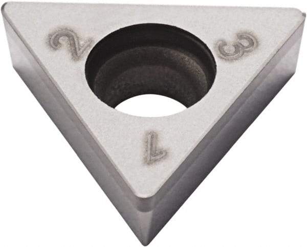 Seco - TCGW1.81.51 Grade CBN200 PCBN Turning Insert - Uncoated, 60° Triangle, 7/32" Inscr Circle, 3/32" Thick, 1/64" Corner Radius - Apex Tool & Supply