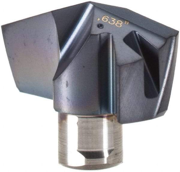 Iscar - Series ICP, 0.638" Diam Grade IC908 140° Replaceable Drill Tip - Carbide, TiAlN Finish, 16 Seat Size, Through Coolant - Apex Tool & Supply