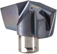Iscar - Series ICP, 0.638" Diam Grade IC908 140° Replaceable Drill Tip - Carbide, TiAlN Finish, 16 Seat Size, Through Coolant - Apex Tool & Supply