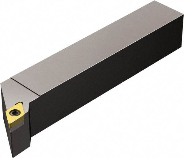 Sandvik Coromant - SDJCR/L, Left Hand Cut, -3° Lead Angle, 25mm Shank Height x 25mm Shank Width, Neutral Rake Indexable Turning Toolholder - 150mm OAL, DCMT 11 T3 08, DCMT 3(2.5)2 Insert Compatibility, Series CoroTurn 107 - Apex Tool & Supply
