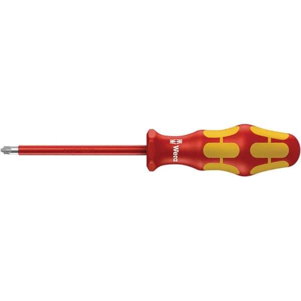 Wera - #1 Point, 3-1/8" Blade Length Insulated Screwdriver - 305mm OAL - Apex Tool & Supply
