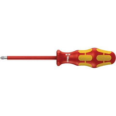 Wera - #1 Point, 3-1/8" Blade Length Insulated Screwdriver - 305mm OAL - Apex Tool & Supply