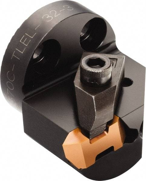 Sandvik Coromant - 570C-TLER/L Insert, 0.9843" Head Length, Modular Grooving Blade Holder Head - Right Hand Cut, System Size 20, Series Top Lok - Apex Tool & Supply