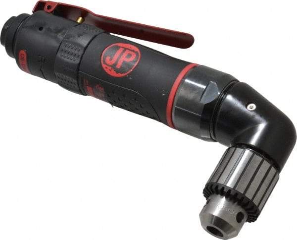 PRO-SOURCE - 3/8" Reversible Keyed Chuck - Right Angle Handle, 1,400 RPM, 4 CFM, 0.35 hp, 90 psi - Apex Tool & Supply