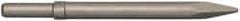 PRO-SOURCE - 10.2" OAL, Moil Point Chisel - Round Shank, Alloy Steel - Apex Tool & Supply