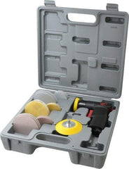 PRO-SOURCE - 15,000 OPM, 3.2 CFM Air Consumption, 90 psi Air Pressure, Right Angle Air Orbital Sander - Round Pad, 1/4 NPT Inlet - Apex Tool & Supply