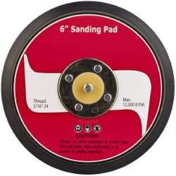 PRO-SOURCE - 6" Diam Hook & Loop Disc Backing Pad - 5/16" Shank Diam, 12,000 RPM - Apex Tool & Supply