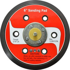 PRO-SOURCE - 6" Diam Hook & Loop Disc Backing Pad - 5/16" Shank Diam, 12,000 RPM - Apex Tool & Supply
