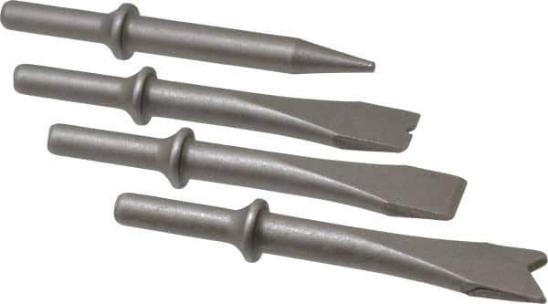 PRO-SOURCE - 5" OAL, 1-1/8" Shank Diam, Chisel Set - Round Drive, Round Shank, Alloy Steel - Apex Tool & Supply