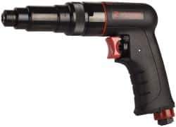 PRO-SOURCE - 1/4" Bit Holder, 1,800 RPM, Pistol Grip Handle Air Screwdriver - 30 to 70 In/Lb Torque, 4 CFM - Apex Tool & Supply