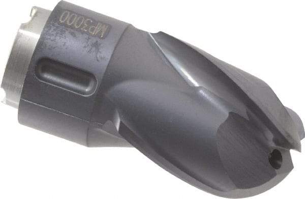 Seco - MP12 M04 Grade MP3000 Carbide Milling Tip Insert - TiAlN Finish, 3 Flutes, 12mm Cutting Diam, 14mm Depth of Cut, 24mm Extension, 0.236" Cnr Rad - Apex Tool & Supply