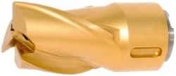 Seco - MP16 E05 Grade F40M Carbide Milling Tip Insert - TiAlN/TiN Finish, 3 Flutes, 16mm Cutting Diam, 19mm Depth of Cut, 32.6mm Extension, 0.0315" Cnr Rad - Apex Tool & Supply