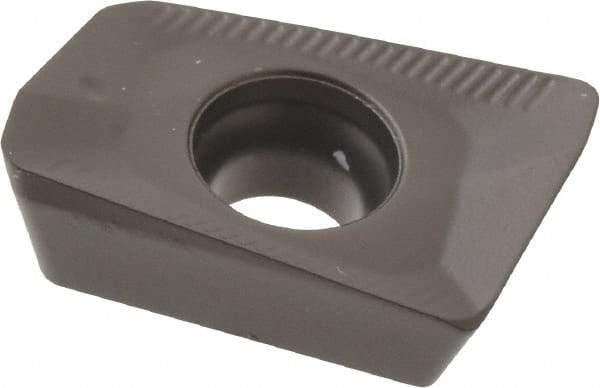 Seco - XOMX120408 ME08 Grade MM4500 Carbide Milling Insert - TiCN/Al2O3 Finish, 0.155" Thick, 0.031" Corner Radius - Apex Tool & Supply