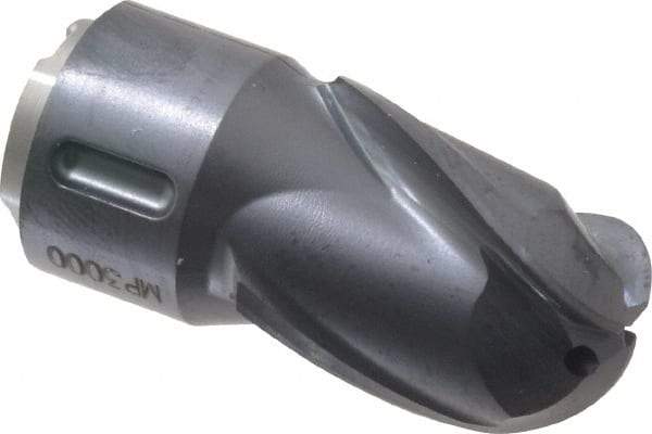 Seco - MP16 M05 Grade MP3000 Carbide Milling Tip Insert - TiAlN Finish, 3 Flutes, 5/8" Cutting Diam, 5/16" Depth of Cut, 1.283" Extension, 5/16" Cnr Rad - Apex Tool & Supply