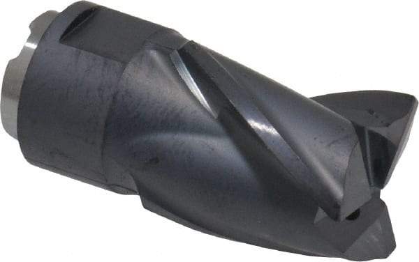 Seco - MP12 M04 Grade MP3000 Carbide Milling Tip Insert - TiAlN Finish, 3 Flutes, 1/2" Cutting Diam, 0.551" Depth of Cut, 0.945" Extension, 1/64" Cnr Rad - Apex Tool & Supply