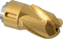 Seco - MP12 E04 Grade F40M Carbide Milling Tip Insert - TiAlN/TiN Finish, 3 Flutes, 1/2" Cutting Diam, 0.551" Depth of Cut, 0.945" Extension, 1/4" Cnr Rad - Apex Tool & Supply