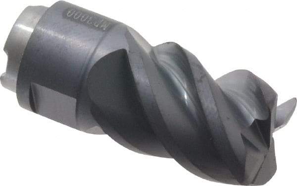 Seco - MP10 M02 Grade MP3000 Carbide Milling Tip Insert - TiAlN Finish, 4 Flutes, 3/8" Cutting Diam, 0.472" Depth of Cut, 0.826" Extension, 0.0315" Cnr Rad - Apex Tool & Supply
