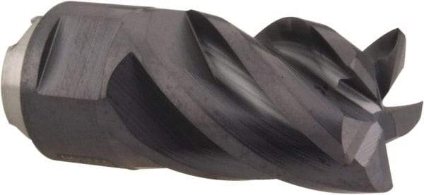 Seco - MP10 M02 Grade MP3000 Carbide Milling Tip Insert - TiAlN Finish, 5 Flutes, 3/8" Cutting Diam, 0.472" Depth of Cut, 0.826" Extension, 0.0159" Cnr Rad - Apex Tool & Supply