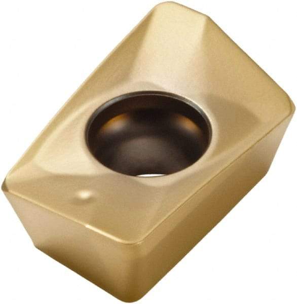Seco - XOMX120404 MD13 Grade F40M Carbide Milling Insert - TiAlN/TiN Finish, 0.155" Thick, 0.016" Corner Radius - Apex Tool & Supply