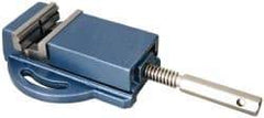 Gibraltar - 4" Jaw Opening Capacity x 1-1/4" Throat Depth, Horizontal Drill Press Vise - 4" Wide x 1-3/8" High Jaw, Stationary Base, Standard Speed, 13-1/2" OAL x 2-5/8" Overall Height, Cast Iron - Apex Tool & Supply