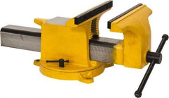 Gibraltar - 10" Jaw Width x 10" Jaw Opening Capacity, 4" Throat Depth, Bench & Pipe Combination Vise - 7/8 to 2-5/8" Pipe Capacity, Swivel Base, Bolt Down Attachment, Steel - Apex Tool & Supply