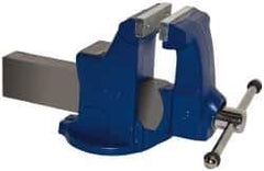 Gibraltar - 6" Jaw Width, 10" Opening Capacity, 6-1/4" Throat Depth, Ductile Iron Stationary Bench Vise - Bolt Down Base Attachment - Apex Tool & Supply