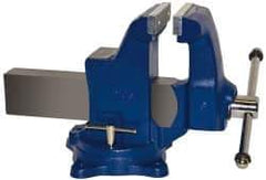 Gibraltar - 6" Jaw Width, 10" Opening Capacity, 6-1/4" Throat Depth, Ductile Iron Swivel Bench Vise - Bolt Down Base Attachment - Apex Tool & Supply