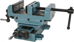 Wilton - 6" Jaw Opening Capacity x 2" Throat Depth, Horizontal Drill Press Vise - 6" Wide x 2" High Jaw, Cross Slide Base, Standard Speed, 9-1/2" OAL x 7-1/4" Overall Height, Cast Iron - Apex Tool & Supply